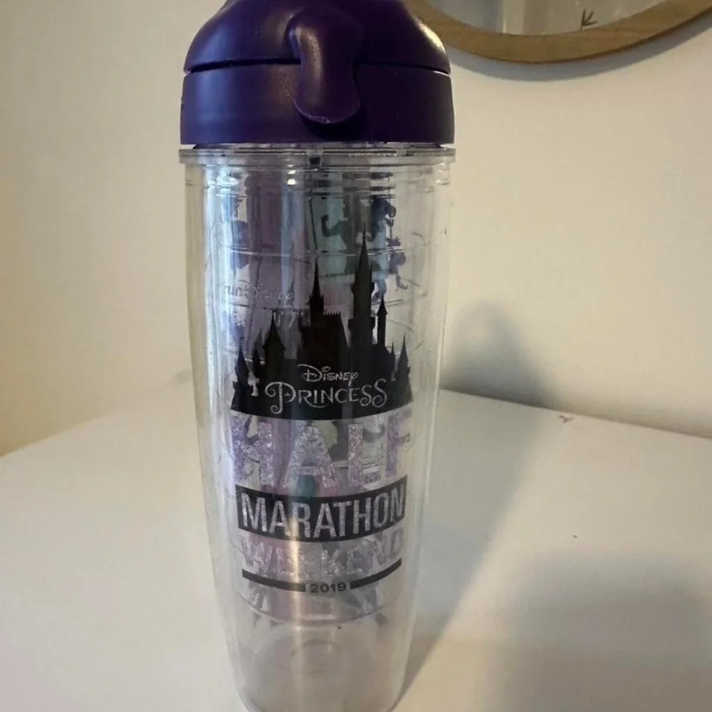 Disney Princess purple water bottle Half Marathon Weeknd 2019